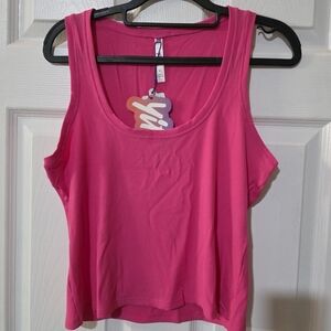 Fabletics Hot Pink Ribbed Tank Top Size Xl